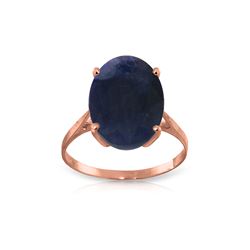 Genuine 8.5 ctw Sapphire Ring 14KT Rose Gold