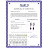 Image 2 : Genuine 3.3 ctw Amethyst Earrings 14KT Rose Gold