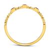 Image 4 : 0.04 CTW Blue Sapphire 3-Stone Beaded Stackable Ring 10kt Yellow Gold