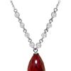 Image 1 : Genuine 15.6 ctw Ruby & Diamond Necklace 14KT White Gold