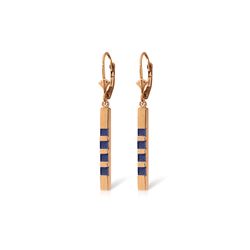 Genuine 0.70 ctw Sapphire Earrings 14KT Rose Gold