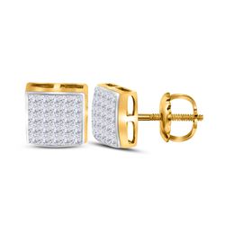 0.67 CTW Diamond Square Earrings 14kt Yellow Gold