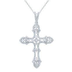 0.77 CTW Diamond Pendant 14K White Gold