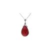 Image 1 : Genuine 8 ctw Ruby Necklace 14KT White Gold