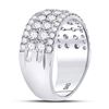 Image 3 : 1.51 CTW Diamond Four Row Machine Set Ring 10kt White Gold