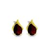 Image 1 : Genuine 4.06 ctw Garnet & Diamond Earrings 14KT Yellow Gold