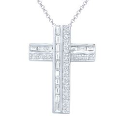 0.73 CTW Diamond Necklace 18K White Gold