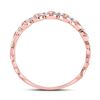 Image 4 : 0.12 CTW Diamond Link Stackable Ring 10kt Rose Gold