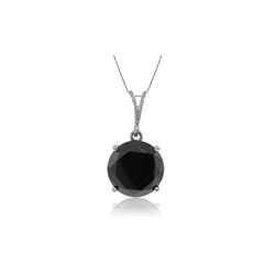 Genuine 3.5 ctw Black Diamond Necklace 14KT White Gold