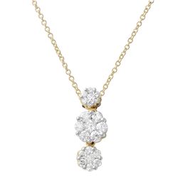 0.75 CTW Diamond Pendant 14K Yellow Gold