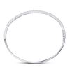 Image 4 : 0.99 CTW Diamond Curved Bangle Bracelet 14kt White Gold