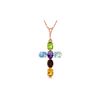 Image 1 : Genuine 1.50 ctw Multi-gemstone Necklace 14KT Rose Gold