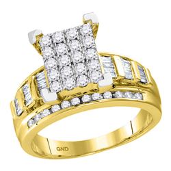 0.50 CTW Diamond Bridal Wedding Engagement Ring 10kt Yellow Gold