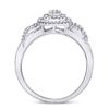 Image 4 : 0.20 CTW Diamond Cluster Split-shank XO Ring 10kt White Gold