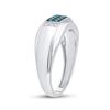 Image 4 : 0.33 CTW Blue Color Enhanced Diamond Ring 10kt White Gold