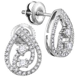 0.25 CTW Diamond Teardrop Earrings 10kt White Gold