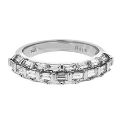 1.13 CTW Diamond Band Ring 14K White Gold