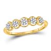 Image 1 : 0.10 CTW Diamond Cluster Ring 10kt Yellow Gold