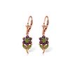 Image 1 : Genuine 2.12 ctw Peridot & Amethyst Earrings 14KT Rose Gold