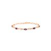 Image 1 : Genuine 2.96 ctw Amethyst & Diamond Bracelet 14KT Rose Gold