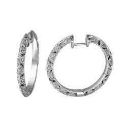 0.90 CTW Diamond Earrings 14K White Gold