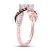 Image 3 : 0.52 CTW Brown Diamond Cluster Ring 10kt Rose Gold