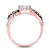 Image 4 : 0.52 CTW Brown Diamond Cluster Ring 10kt Rose Gold