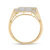 Image 3 : 0.28 CTW Diamond Geometric Cluster Ring 10kt Yellow Gold