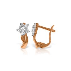 Genuine 0.40 ctw Diamond Anniversary Earrings 14KT Rose Gold