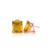 Image 1 : Genuine 13 ctw Citrine Earrings 14KT Rose Gold
