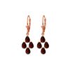 Image 1 : Genuine 4.5 ctw Garnet Earrings 14KT Rose Gold