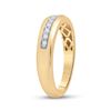 Image 4 : 0.10 CTW Diamond Single Row Wedding Ring 10kt Yellow Gold