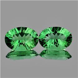 Natural Paraiba Green Fluorite Natural Pair 14x10 MM