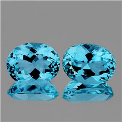 Natutal AAA Sky Blue Topaz Pair 9x7 MM - Flawless