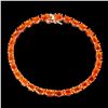 Image 1 : Natural Mexican Orange Fire Opal Bracelet