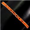 Image 2 : Natural Mexican Orange Fire Opal Bracelet