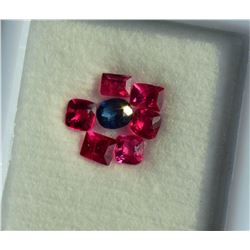 Natural Vivid Red Rare Burma Jedi Spinel & Sapphire