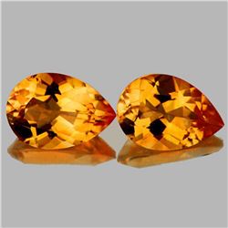 NATURAL INTENSE GOLDEN YELLOW CITRINE PAIR