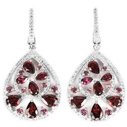 NATURAL  RHODOLITE GARNET Earrings