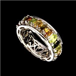 Natural Top Fancy Colors Tourmaline Ring