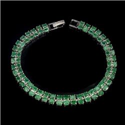 Natural Rich Green Emerald 98.27 Cts Bracelet