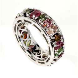 Natural  Multi-Color Tourmaline Ring