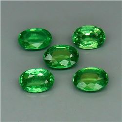 Natural Top Green Tsavorite Garnet Tanzania 5Pcs/2.25Ct