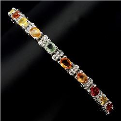 Natural Fancy Colors Sapphire 46.96 Ct Bracelet