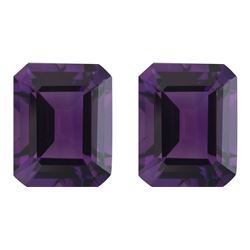 Natural Emerald Cut Amethyst Pair 20.01 Carats - VVS