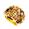 Image 2 : Natural Untreated Multi Color Tourmaline Ring