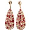 Image 1 : Natural MARQUISE Red Ruby Earrings
