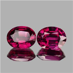 Natural Raspberry Red Pink Rhodolite Garnet Pair - FL