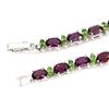 Image 3 : Natural Rhodolite Garnet & Chrome Diopside Bracelet