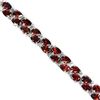 Image 2 : NATURAL AAA DARK ORANGE RED GARNET Bracelet